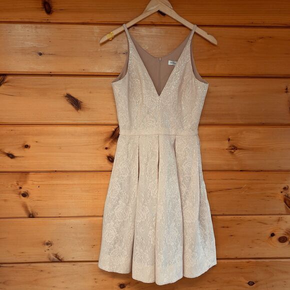 DRESS THE POPULATION Collette Sequin Fit & Flare Cocktail Dress SZ S - Picture 3 of 8